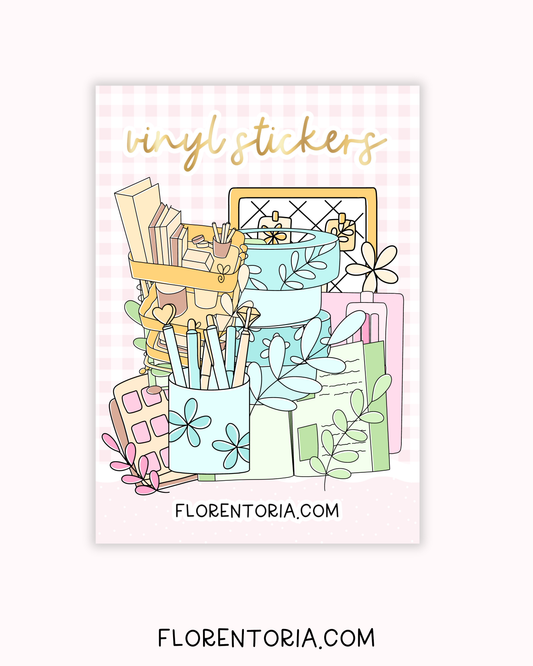 Pastel Plans Set Of 8 Vinyl Stickers