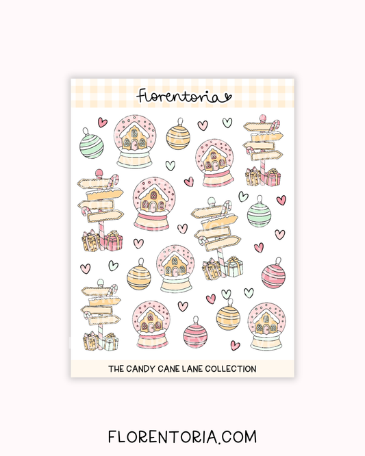Candy Cane Lane Sticker Sheet