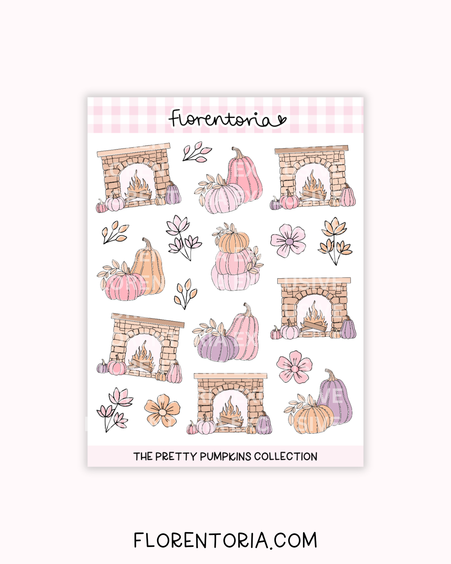 Pretty Pumpkins Sticker Sheet