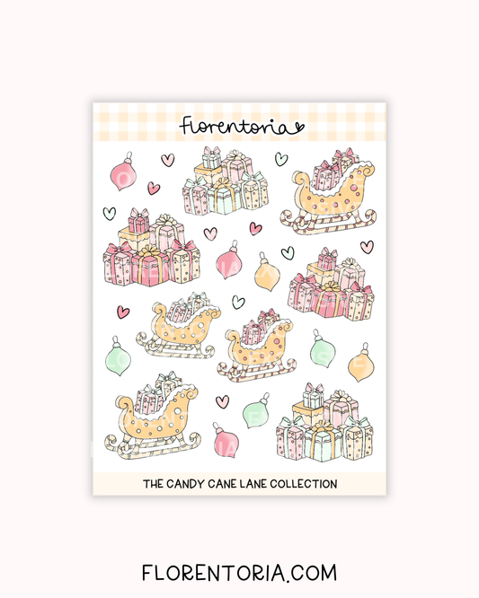 Candy Cane Lane Sticker Sheet