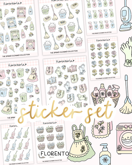 Spring Cleaning Sticker Set
