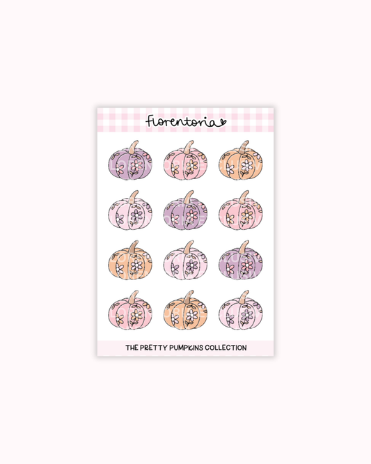 Pretty Pumpkins Sticker Sheet