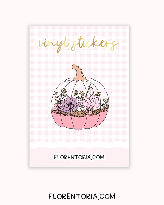 Pretty Pumpkins Vinyl Sticker