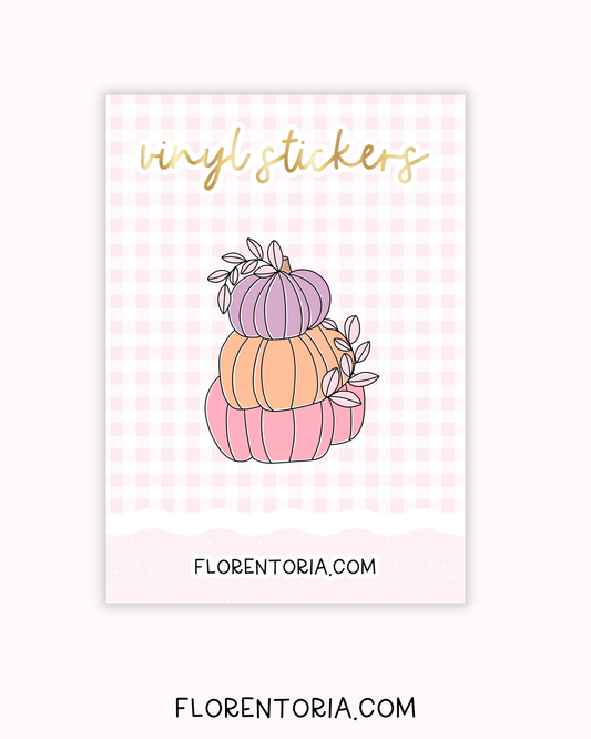 Pretty Pumpkins Vinyl Sticker
