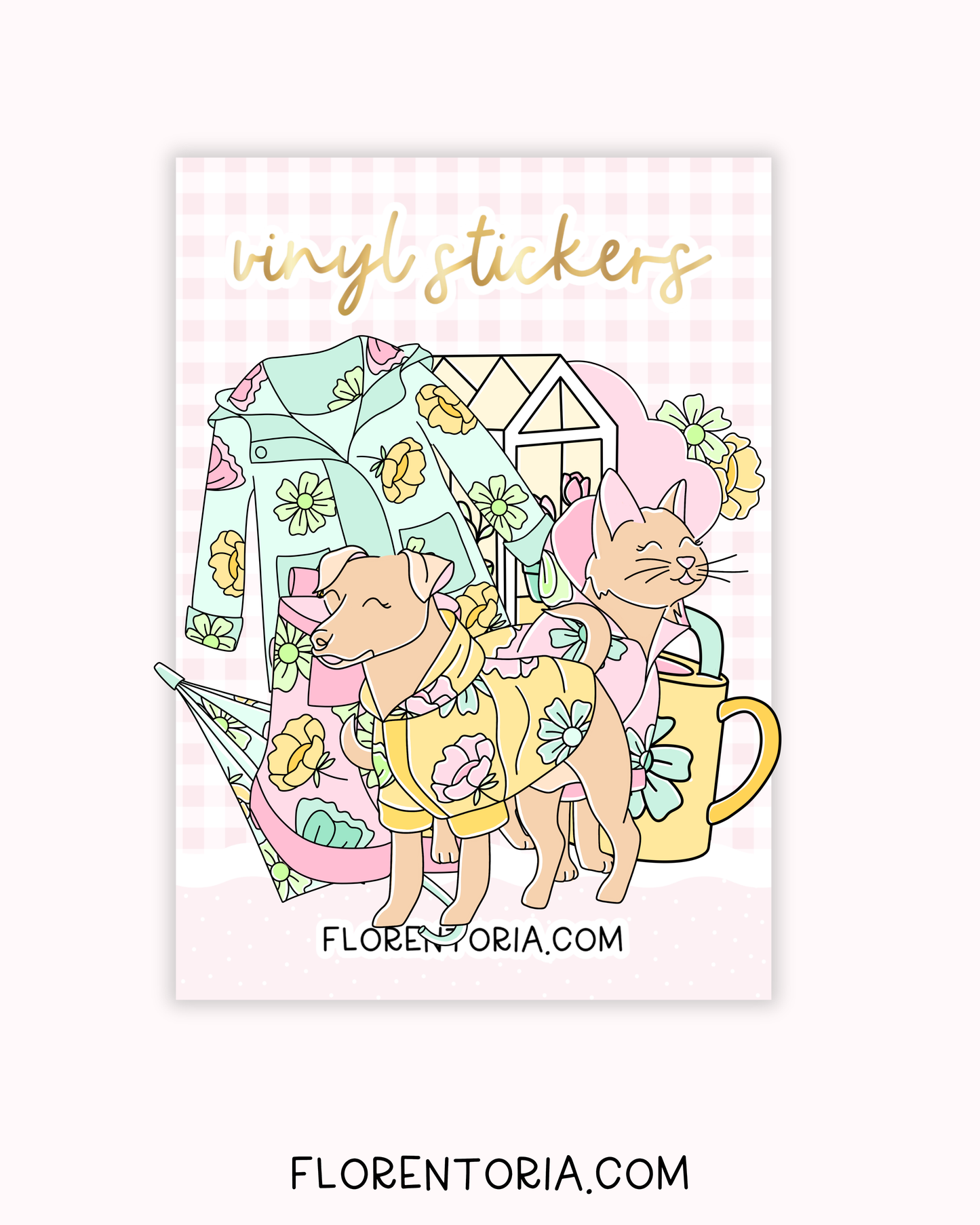 April Showers Set Of 8 Vinyl Stickers