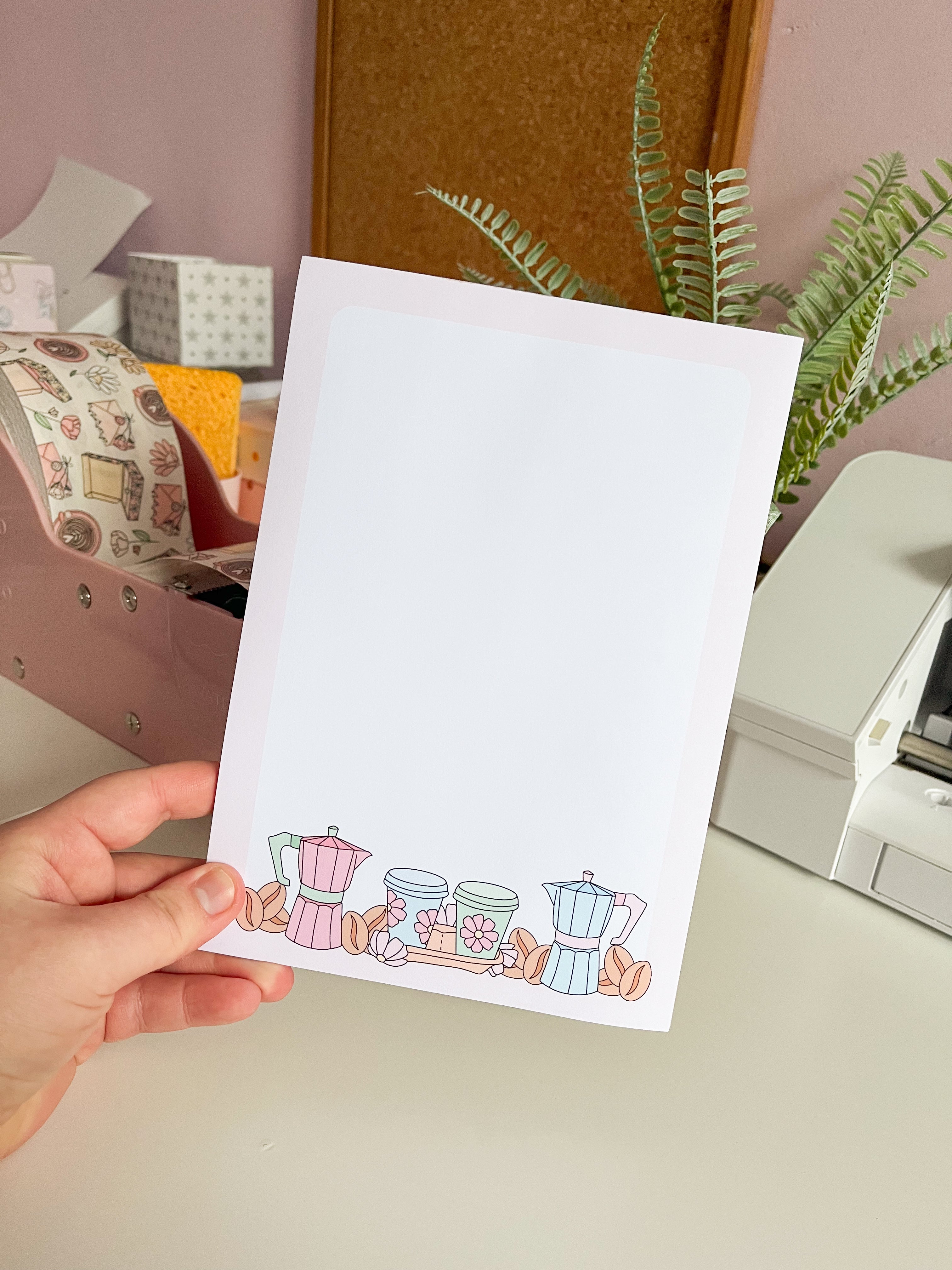 Notepad Cafe Cafe Blooms Notepad – Florentoria