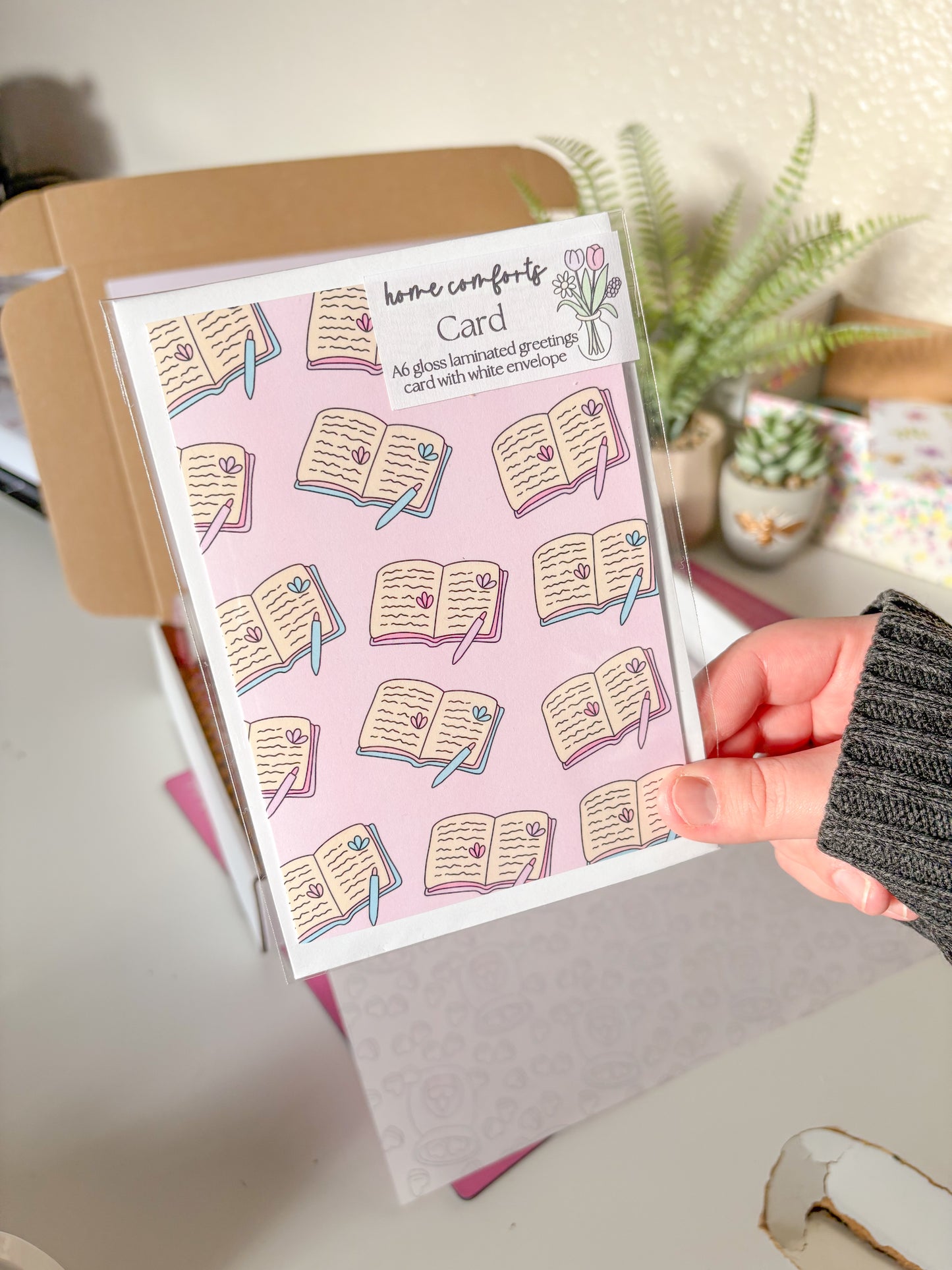 Home Comforts Greeting Card